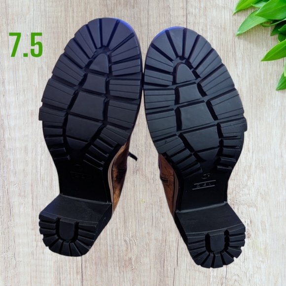 Coutgo Womens Lug Sole Over the Knee Boots Round  Platform Chunky Heel, 7.5 - Picture 8 of 11